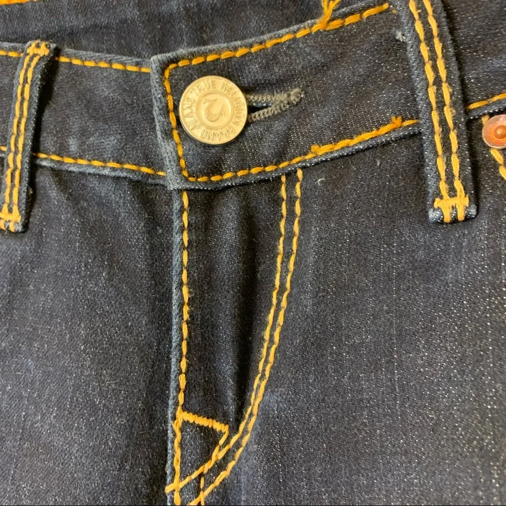 True Religion Dark Indigo Flare Jeans - Picture 6 of 14